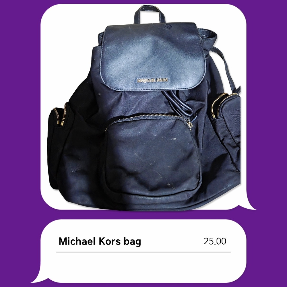 Michael Kors Navy Backpack